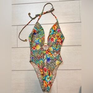 Luli Fama Multicolor Floral One Piece Swimsuit